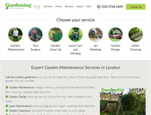 Tablet Screenshot of gardeningserviceslondon.co.uk